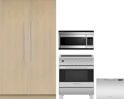 5 Piece Package Includes Refrigerator, Freezer, Range, Microwave And Dishwasher